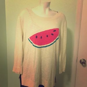 Watermelon Lightweight Cream Gap Sweater